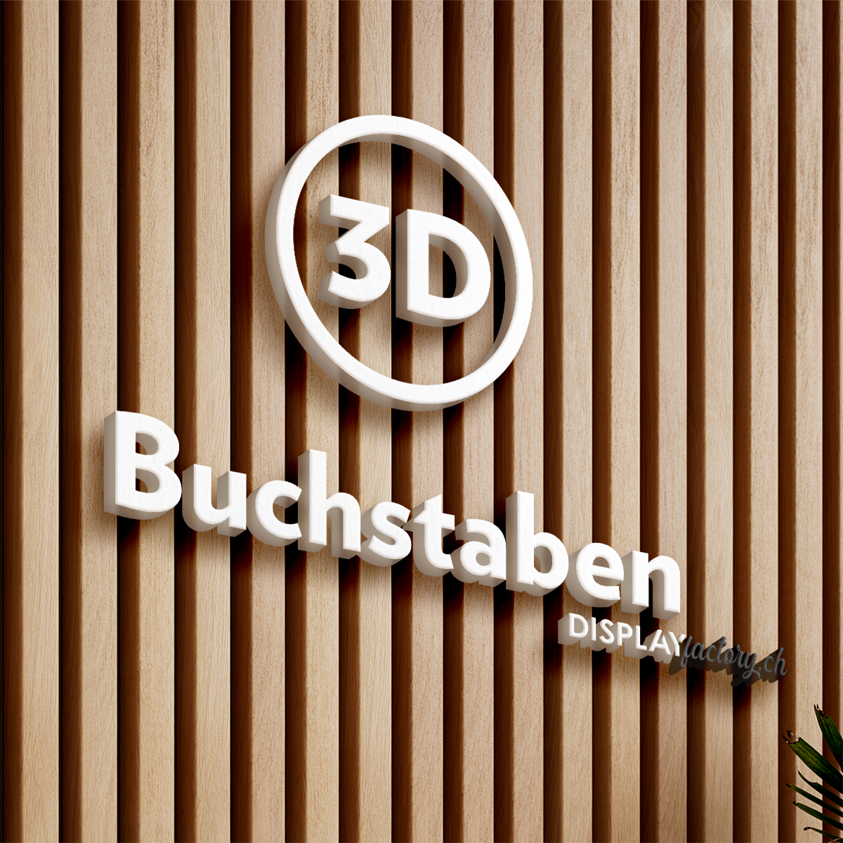 3D Buchstaben Hartschaumplatte